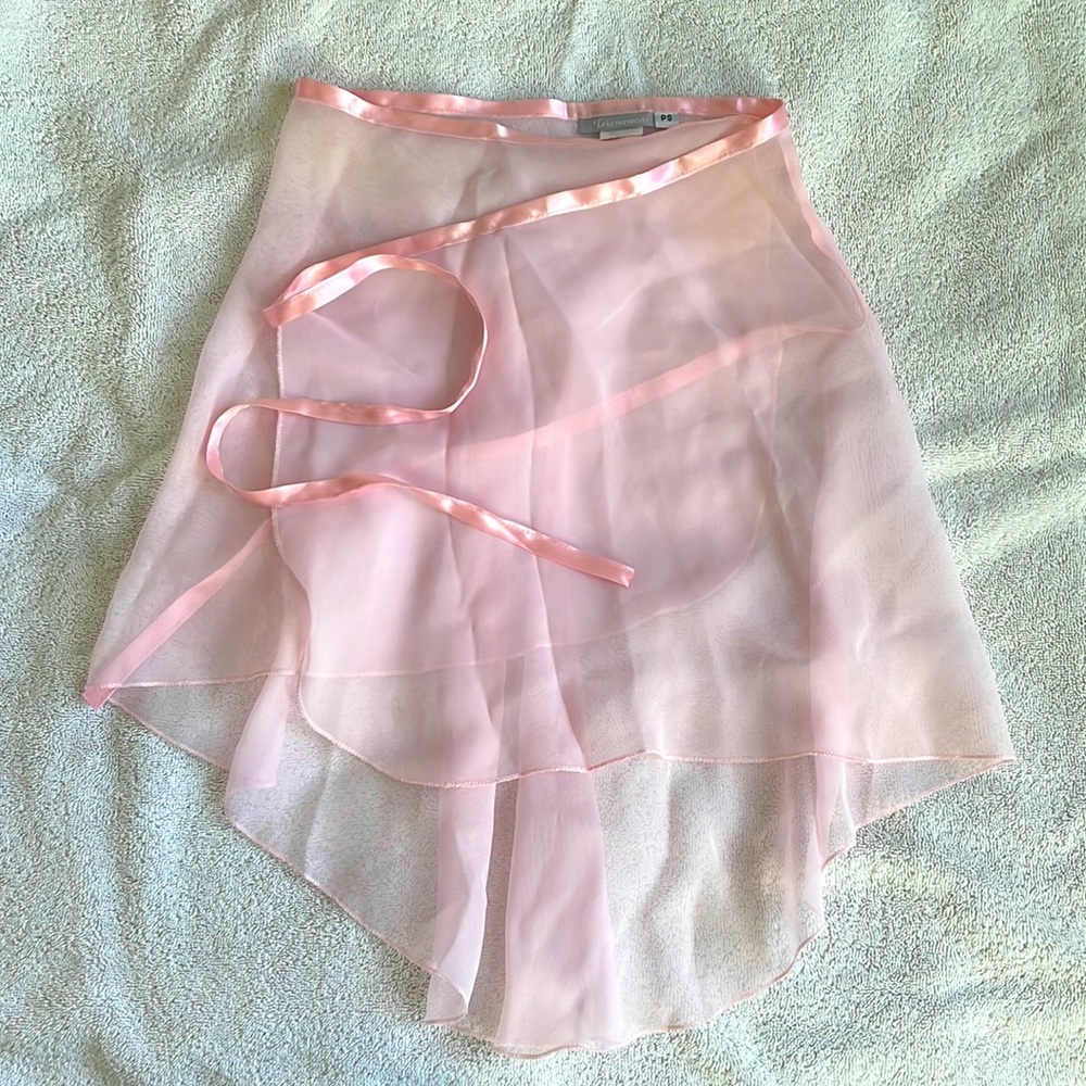 High-low ballet wrap skirt